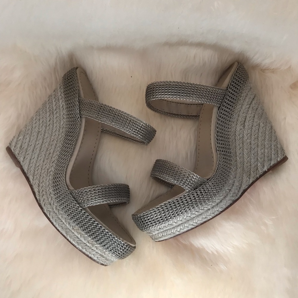 Christian Louboutin metallic mesh espadrilles